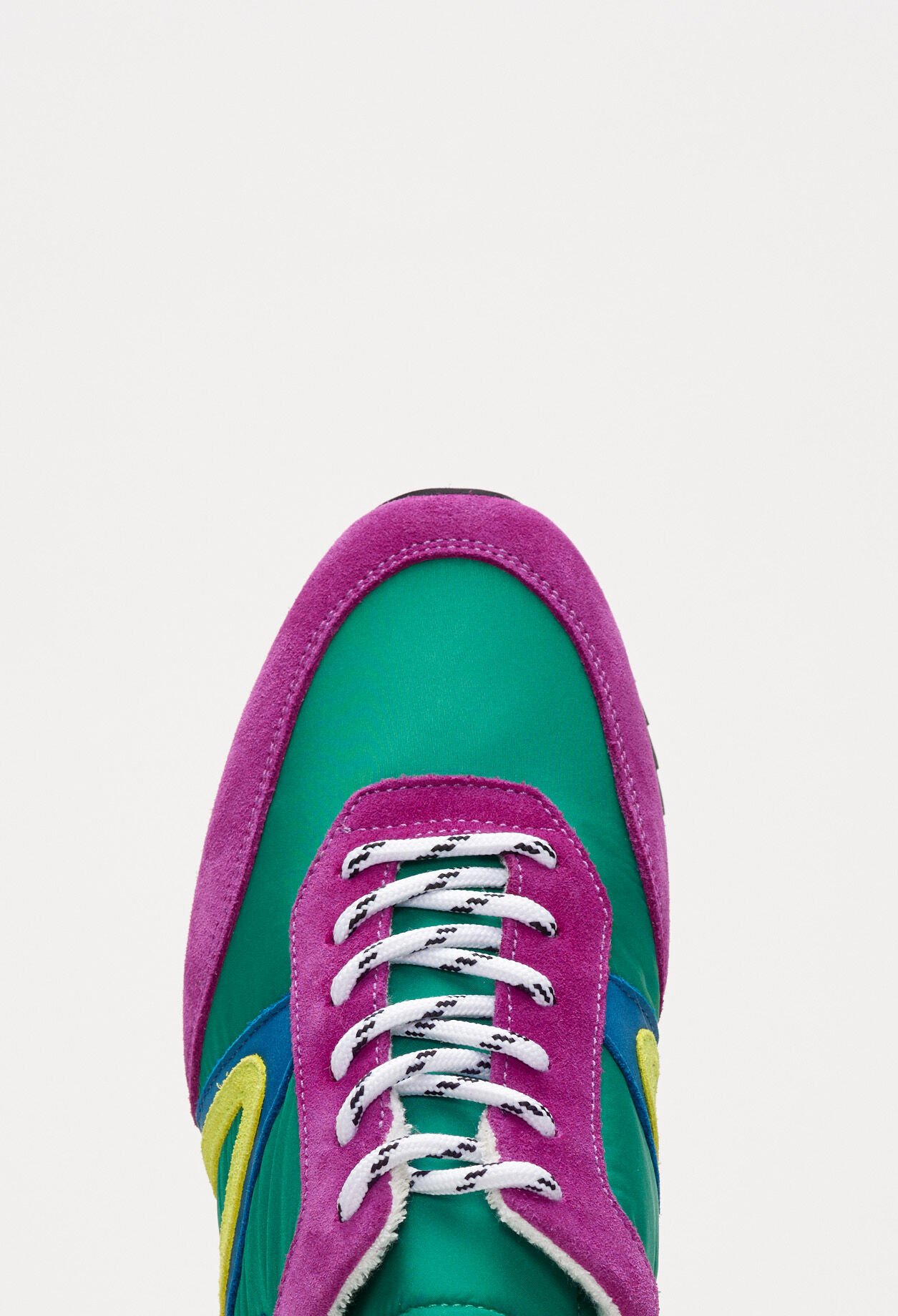Coloured leather trainers