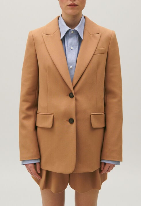 Camel suit jacket