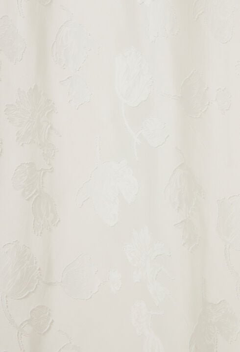 Mid-length flowy satin skirt