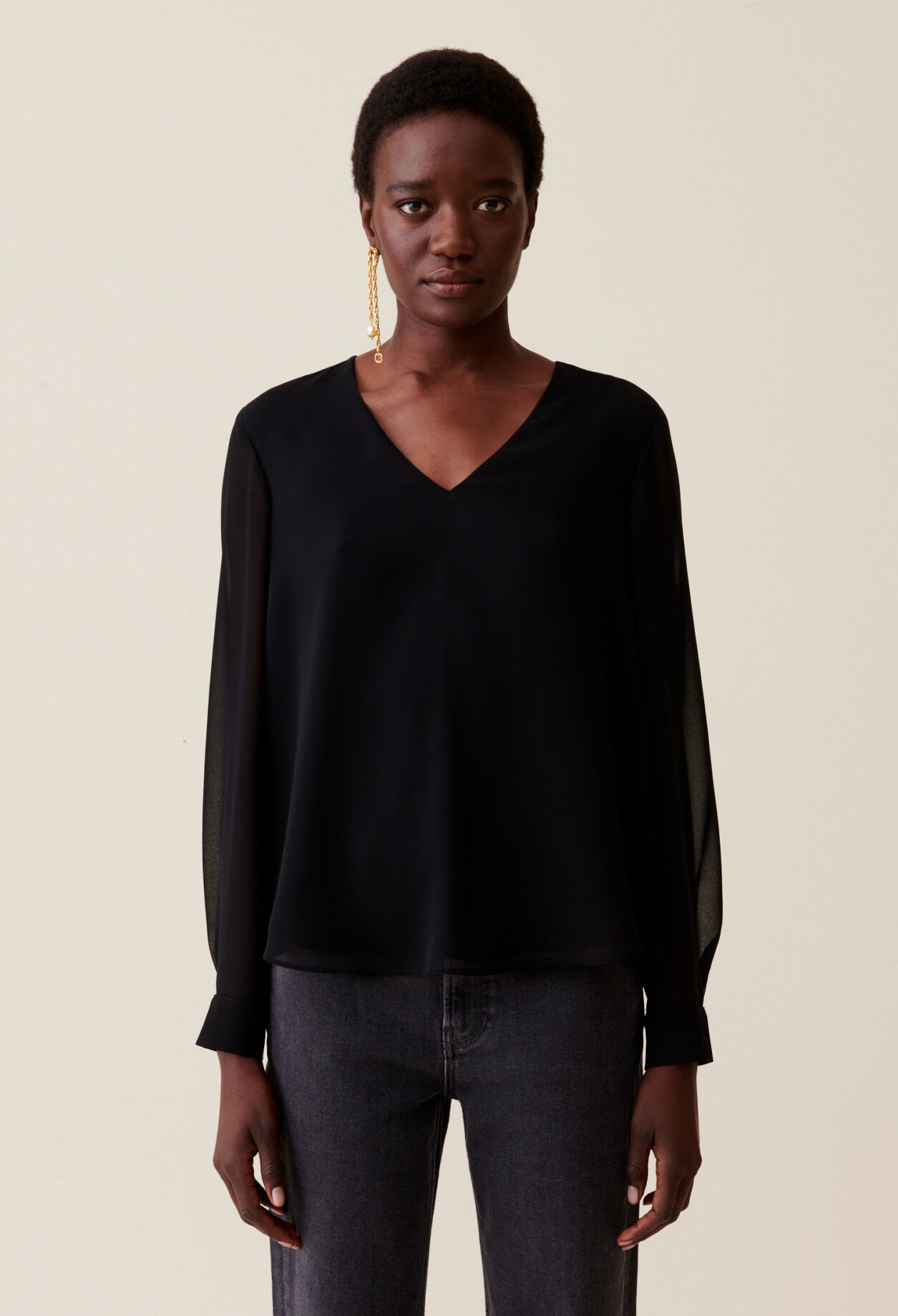 Flowy V neck blouse for women Claudie Pierlot