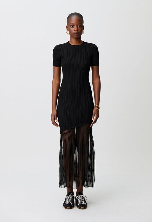 Short flared knitted dress