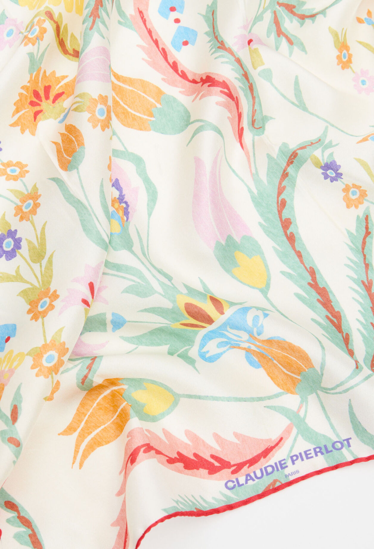 Square silk scarf