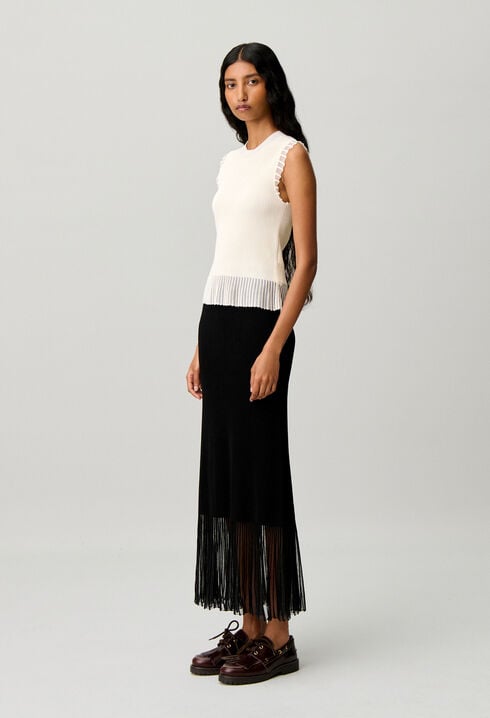 High neck knit top