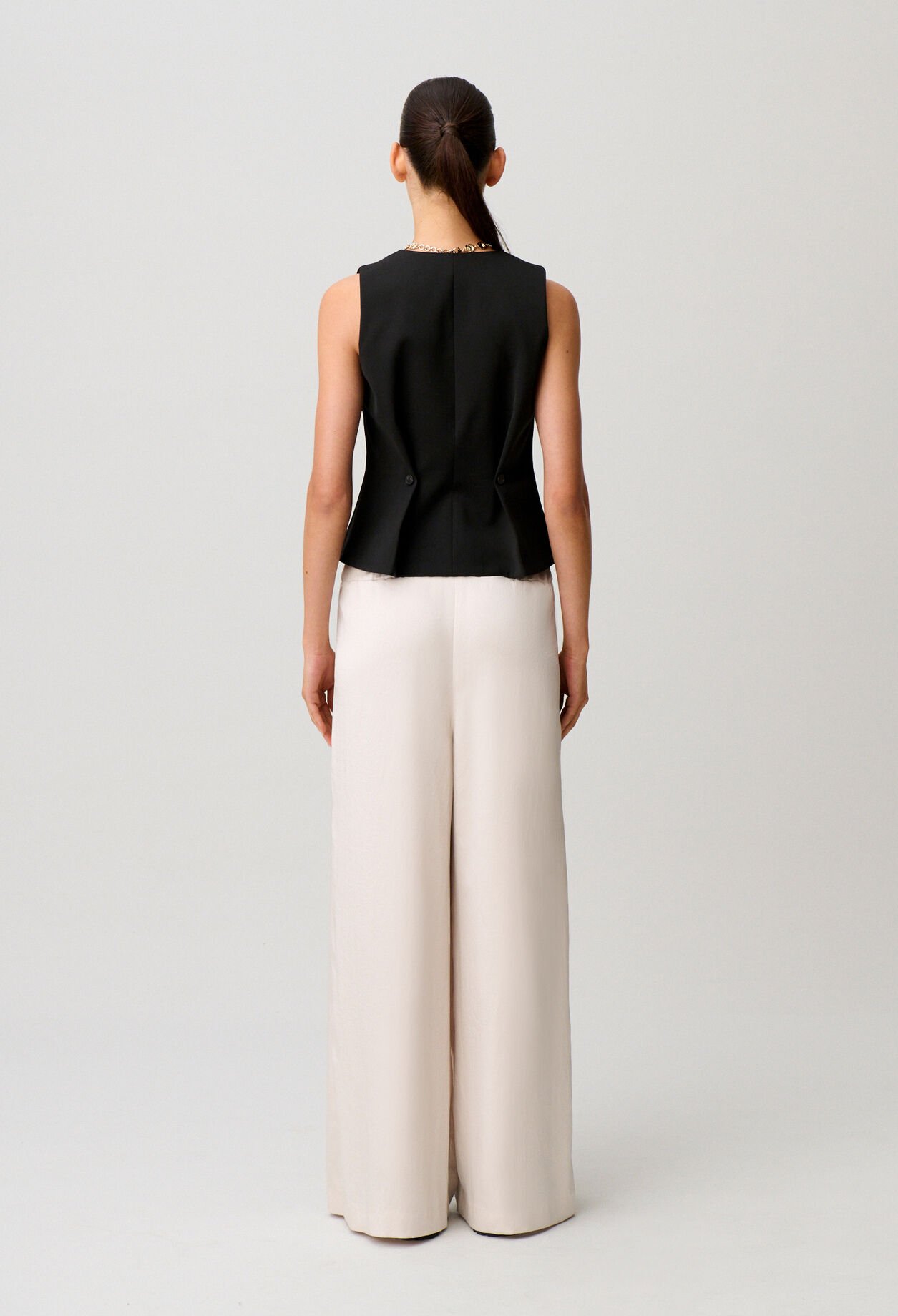 Flowy satin trousers