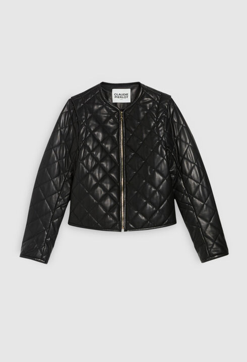 Blouson matelassé cuir