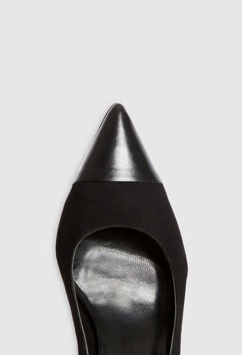 Leather slingback shoes