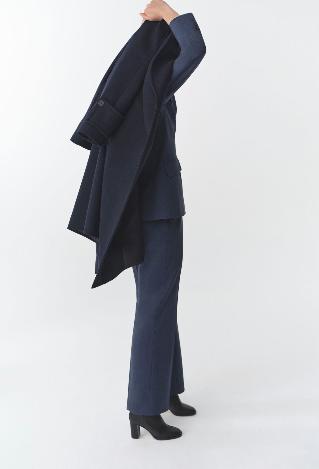 Wool trench-inspired coat