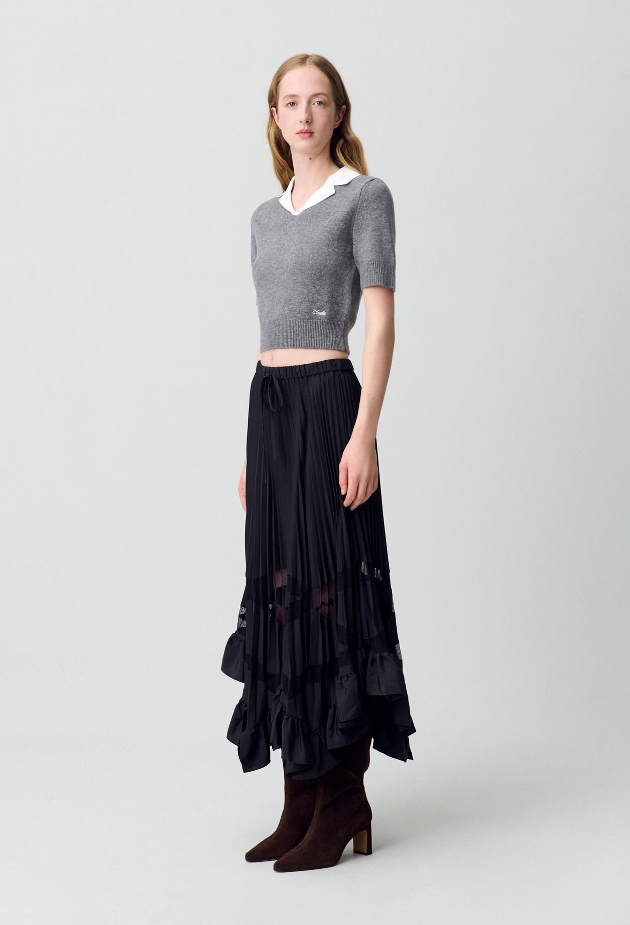 CLAUDIE PIERLOT★JUPE MIDI スカート CLAUDIE PIERLOT☆JUPE MIDI スカート