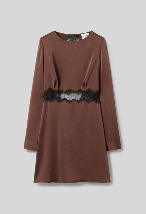 Satin flowly mini dress