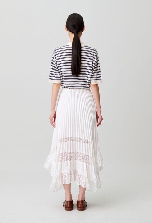 Floral pleated skirt