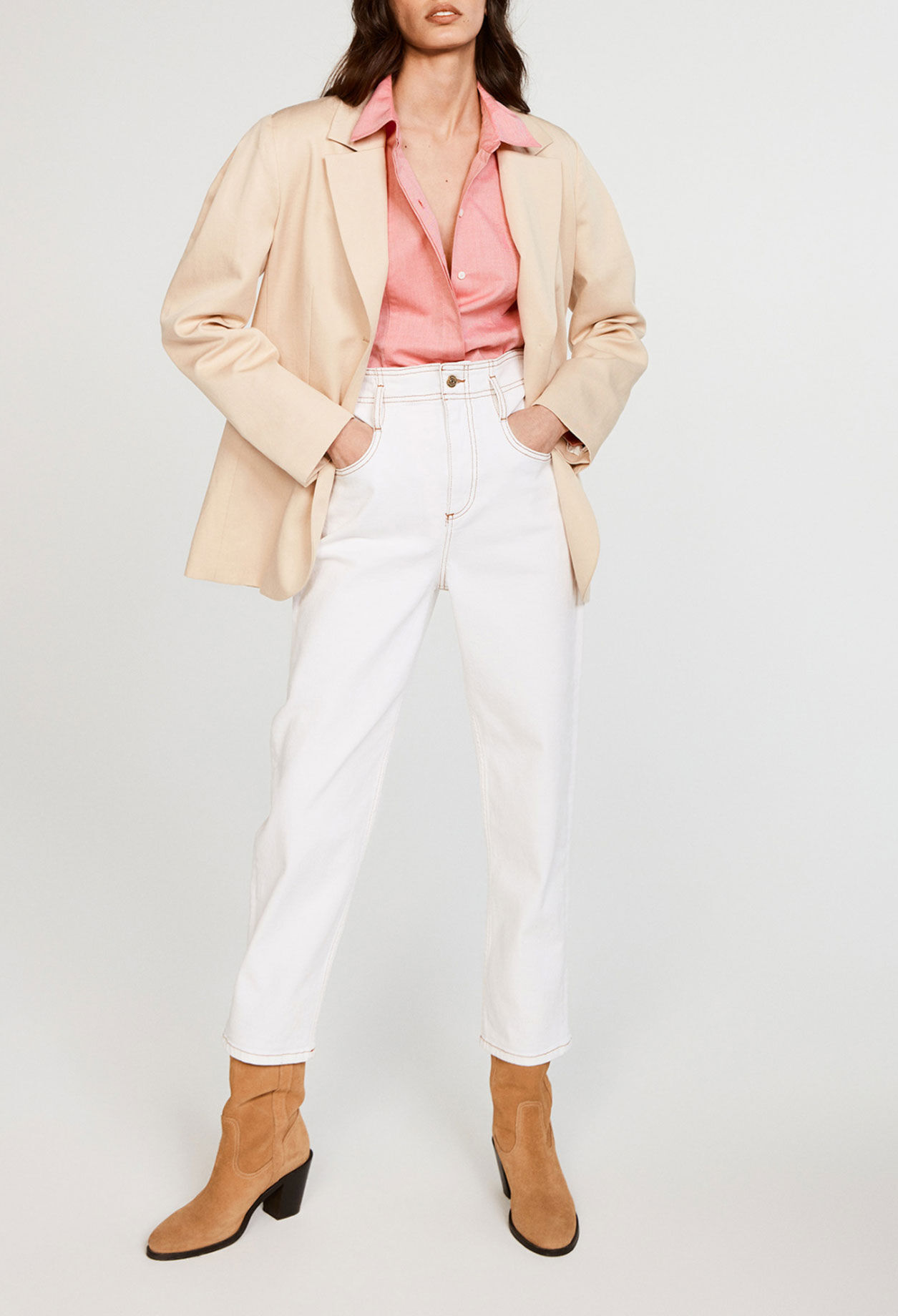 Straight suit jacket