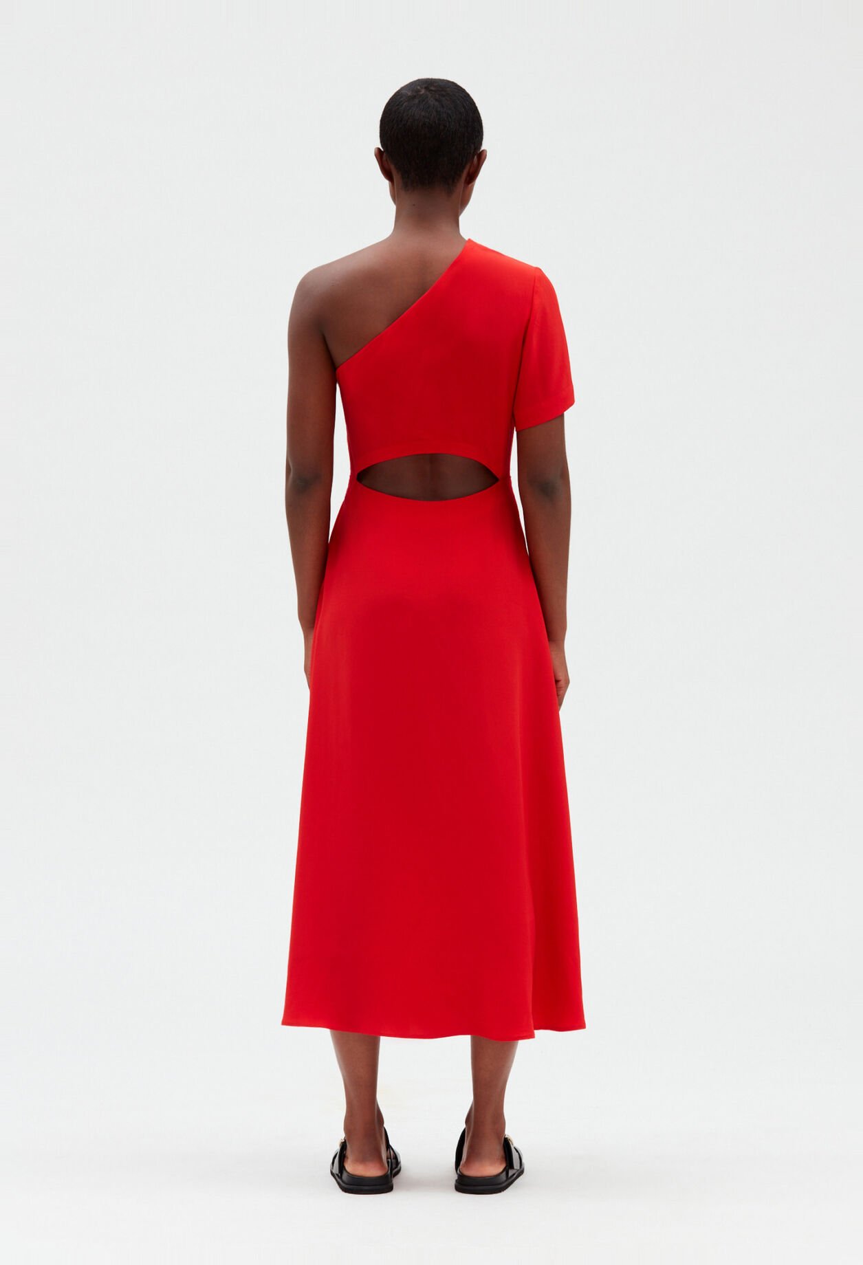 Asymmetric midi dress