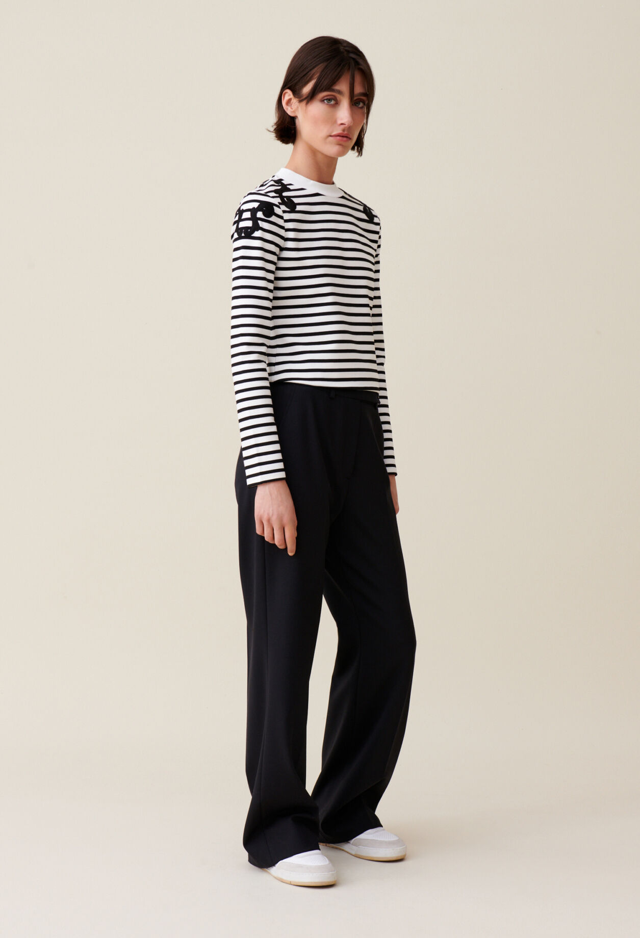 Ecru long sleeved top
