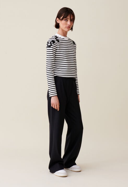 Ecru long sleeved top