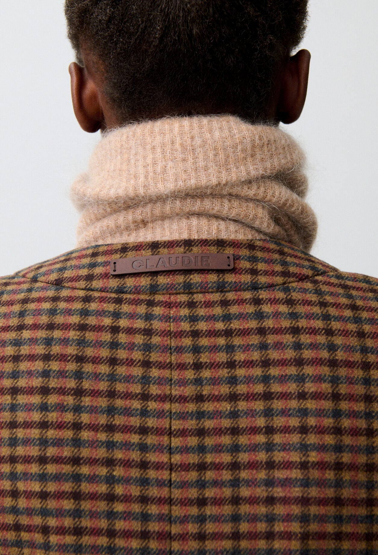 Straight checked jacket