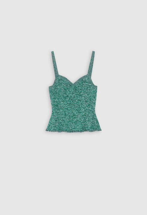 Knit top with straps