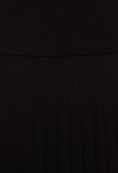Long dual-fabric Teli dress