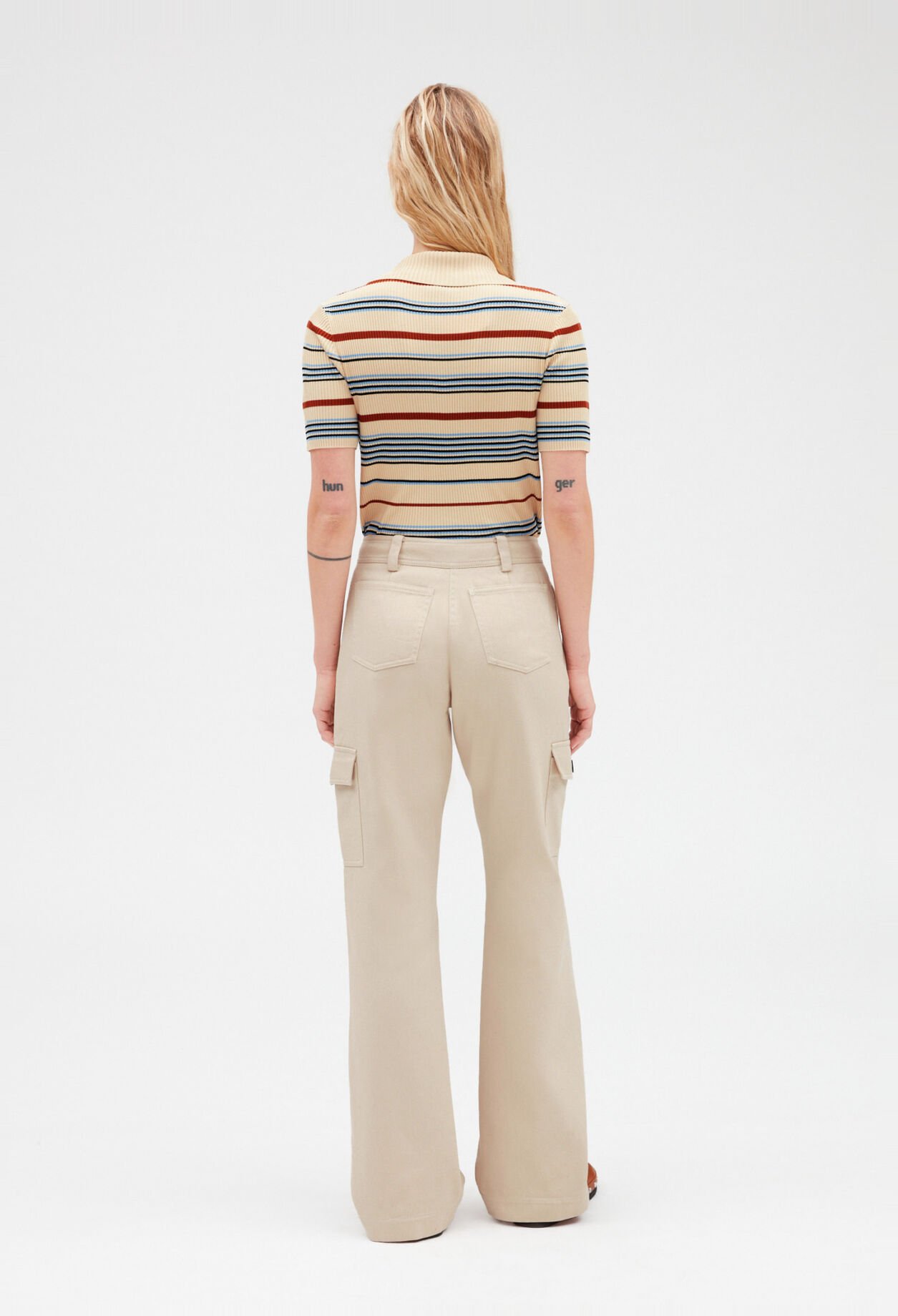 Beige cargo trousers