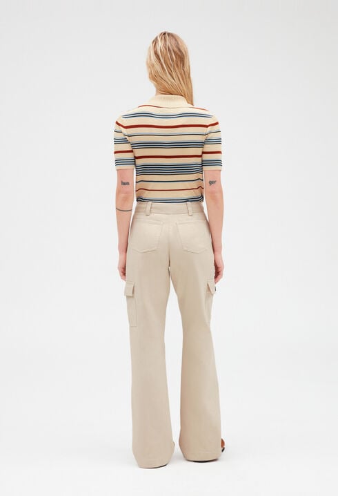 Beige cargo trousers