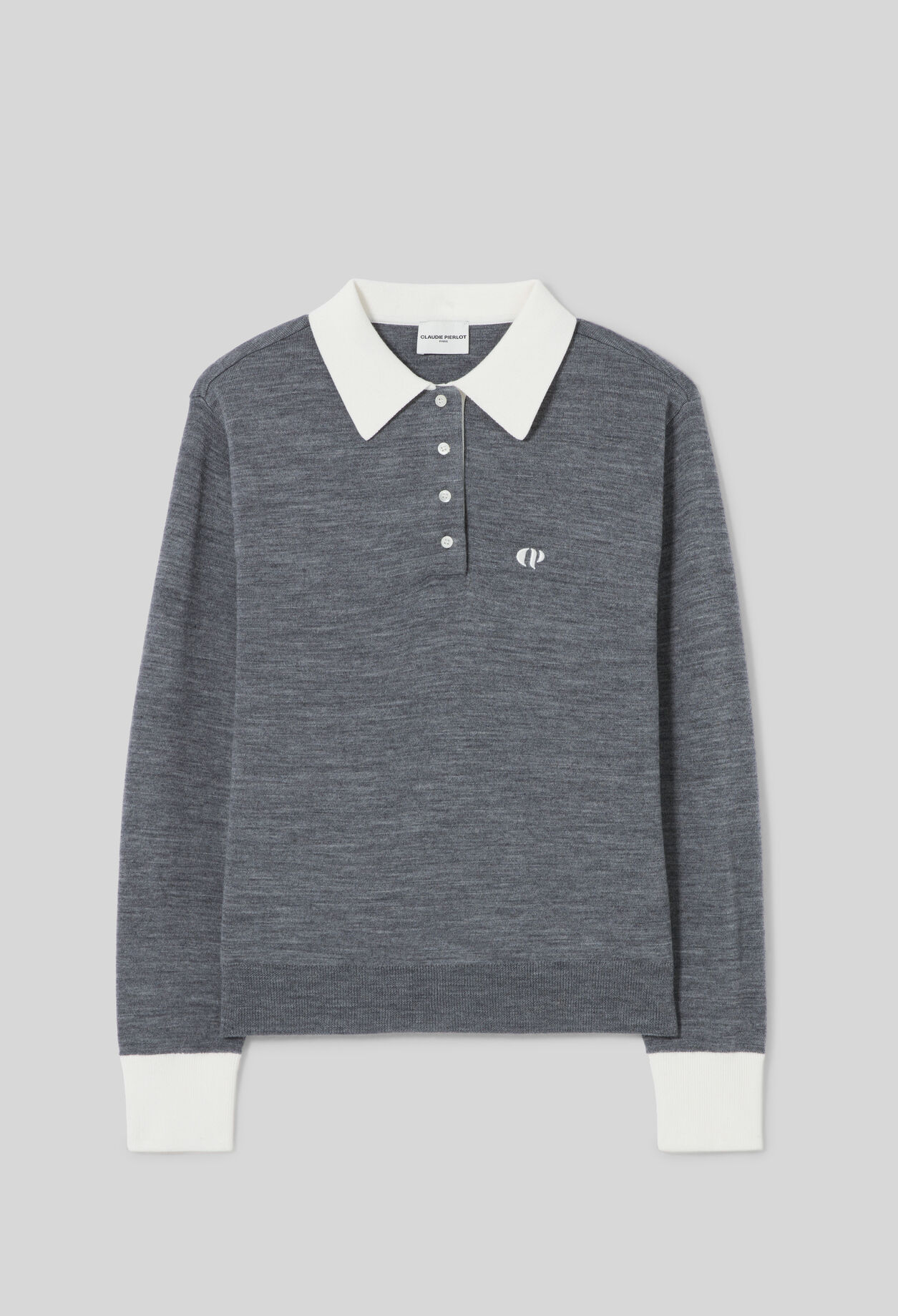 Fine Knit Polo Sweater