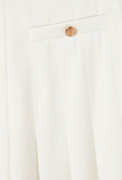Pleated Wide-Leg Trousers