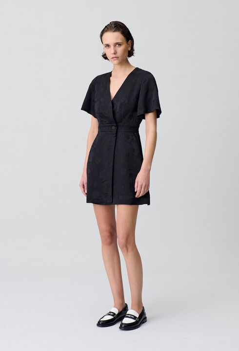 Wrap-Style Mini Dress
