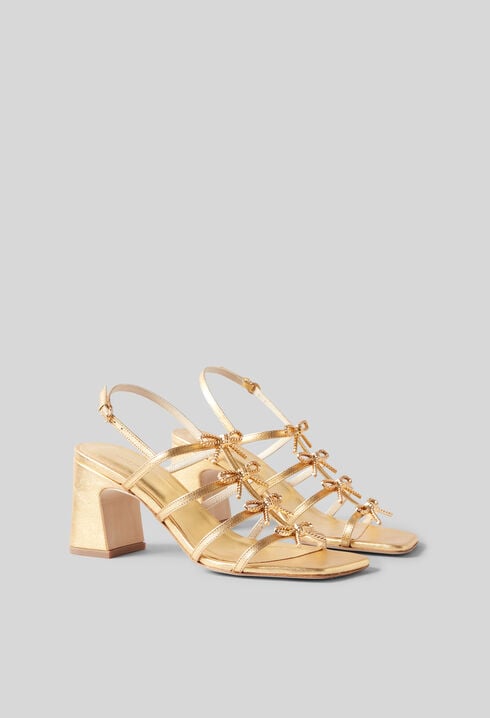 Leather heeled sandals