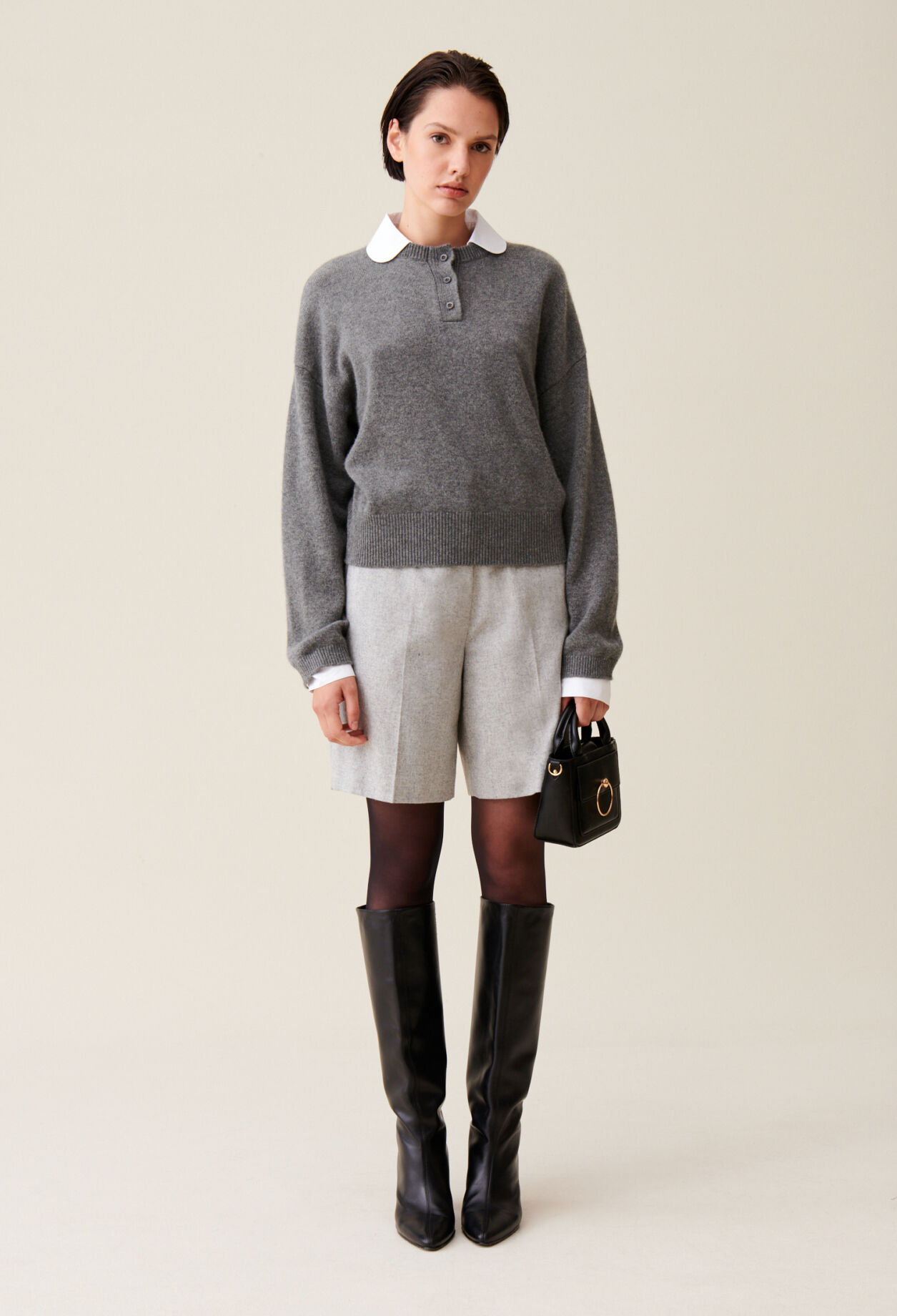 Cashmere jumper detachable collar for women Claudie Pierlot