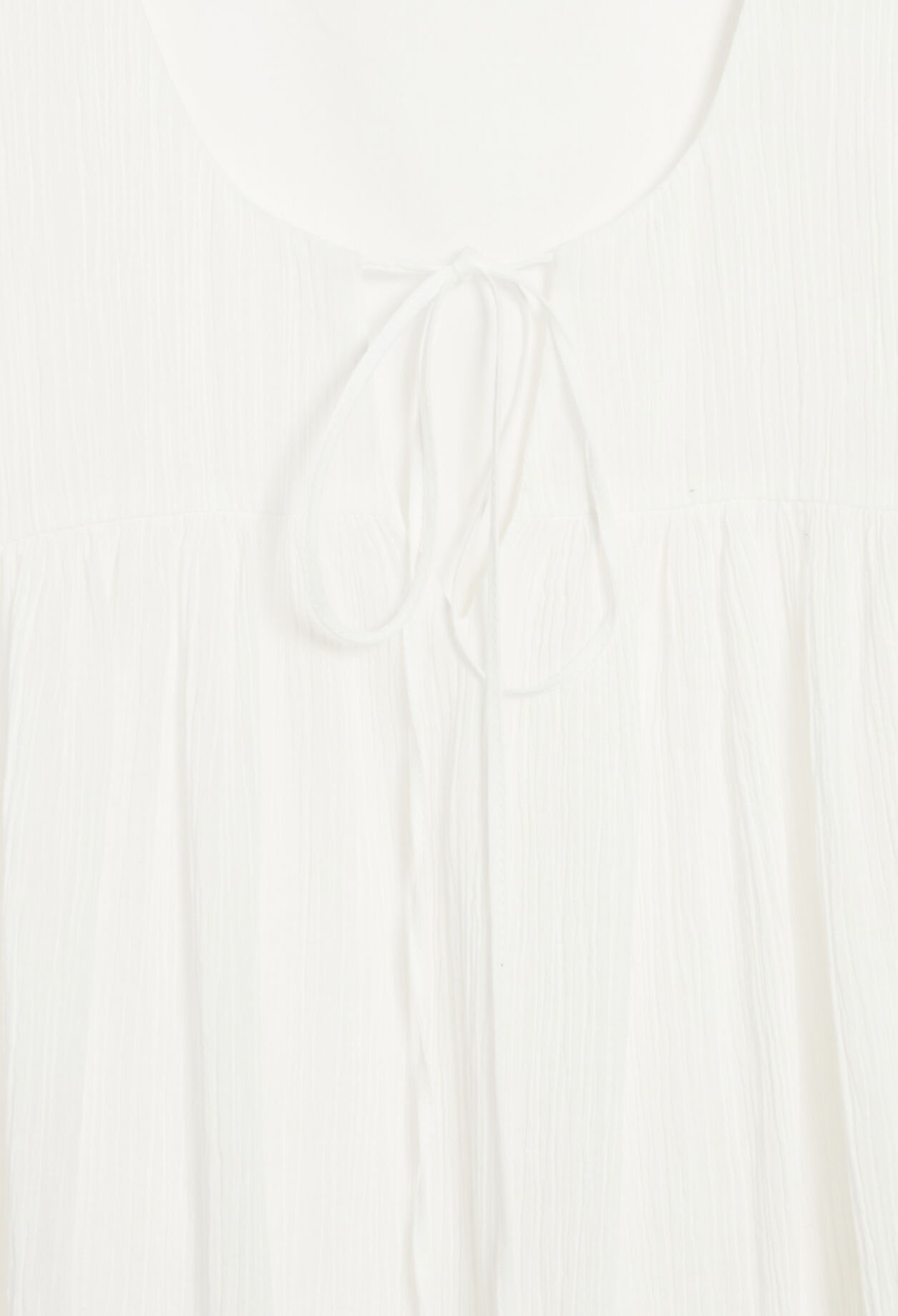 Ruched short cream dress