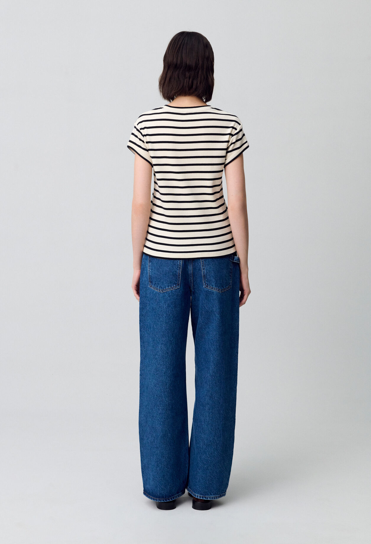 Striped Short Sleeve T-shirt for women | Claudie Pierlot