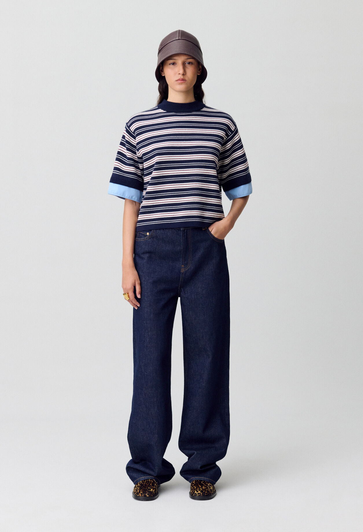 Fine Knit Striped Top