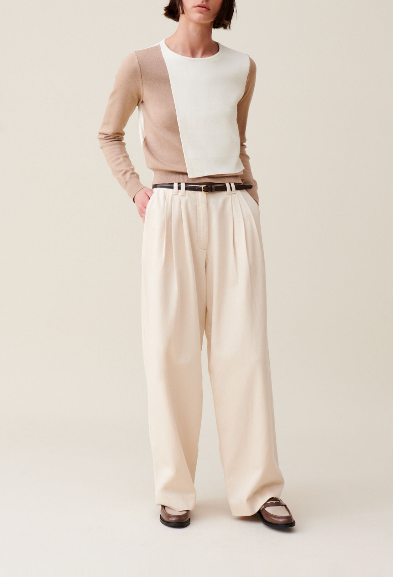 Tonal Cropped Sweater