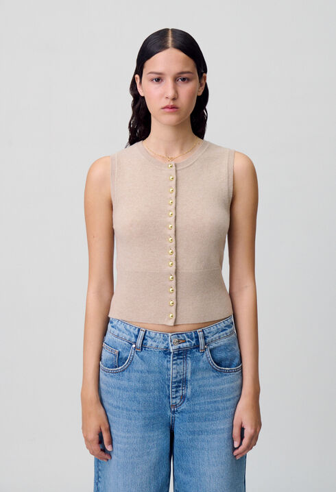 Button-Up Knitted Top