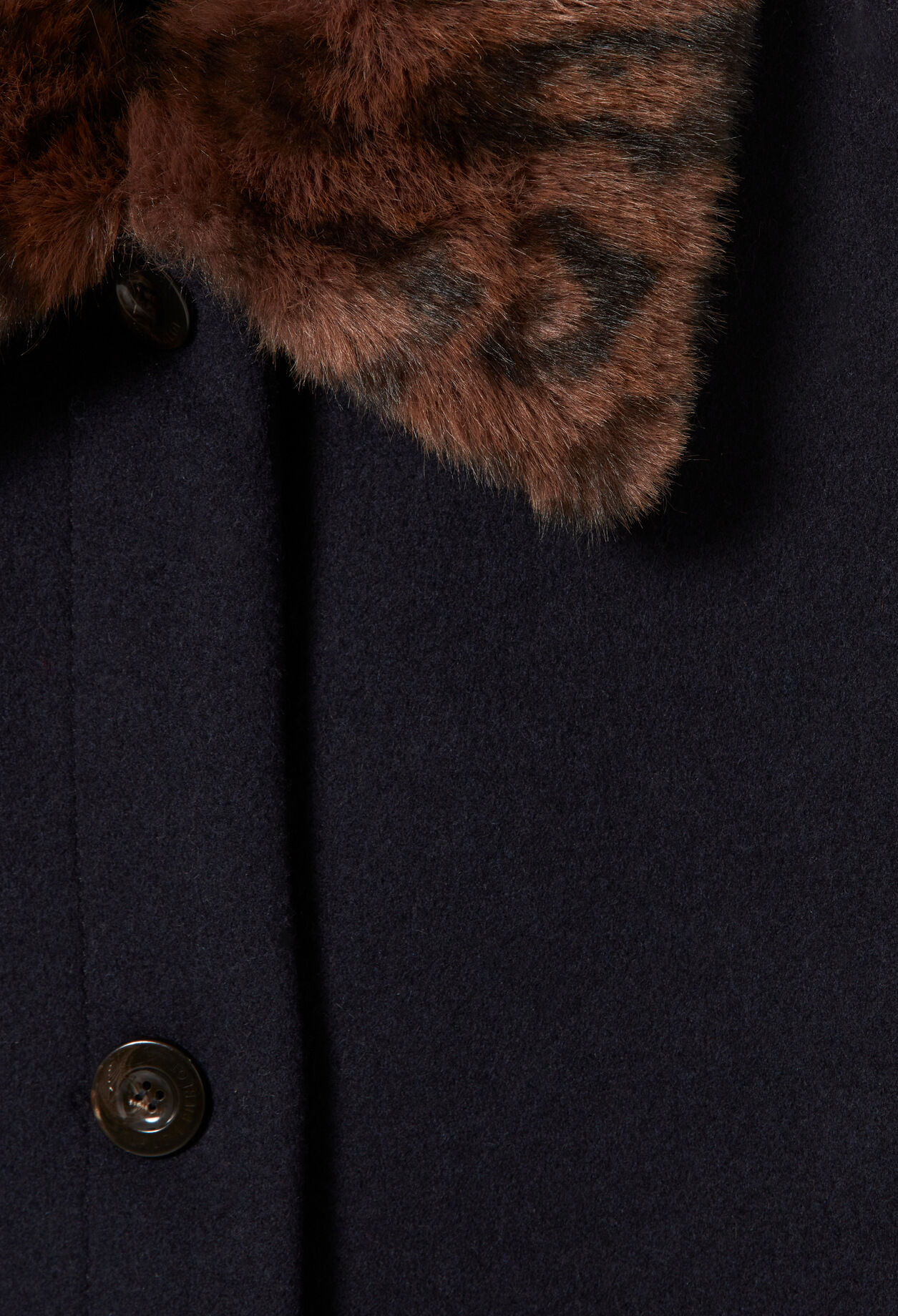 Long leopard-print wool coat