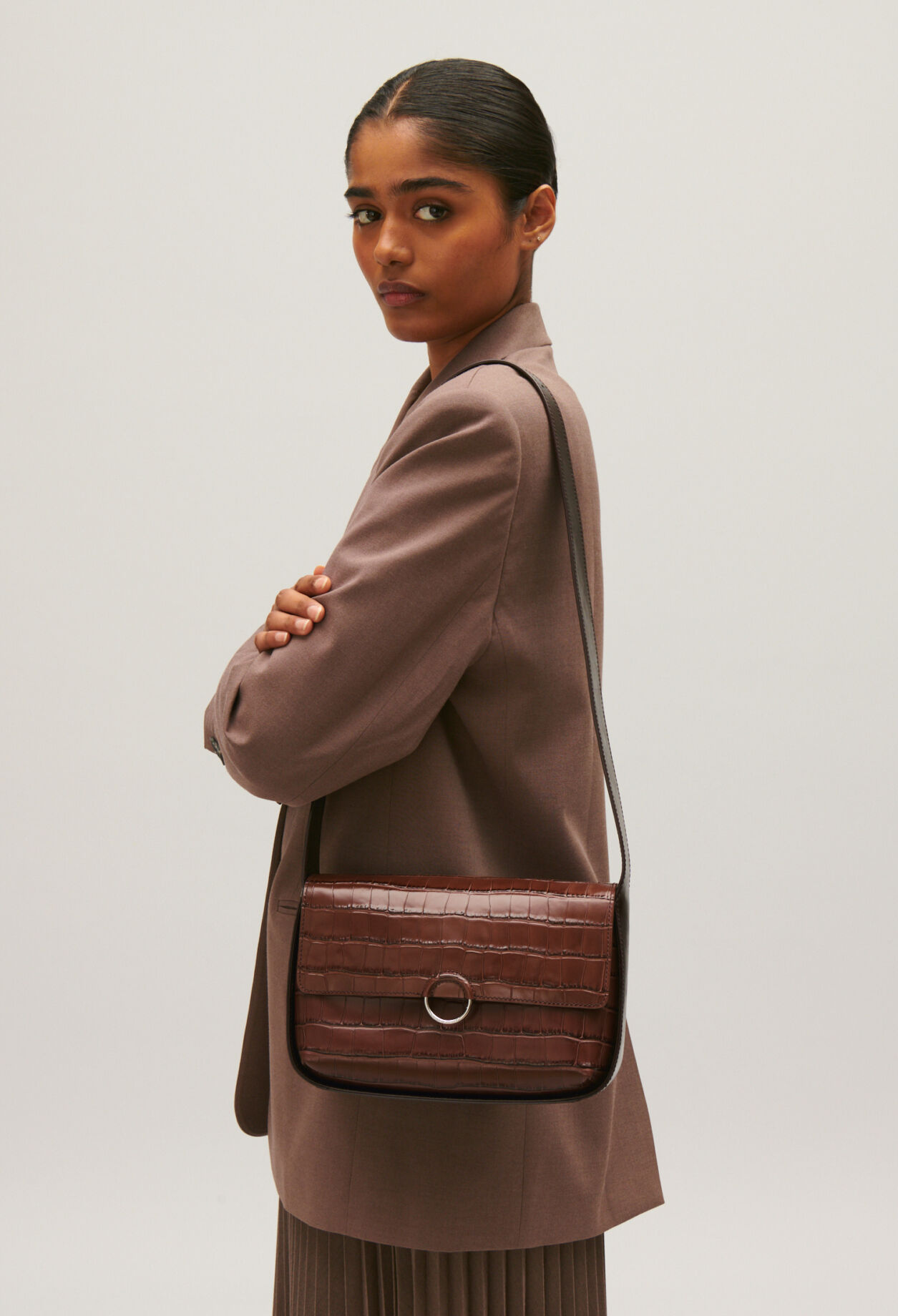Alix two-tone brown bag
