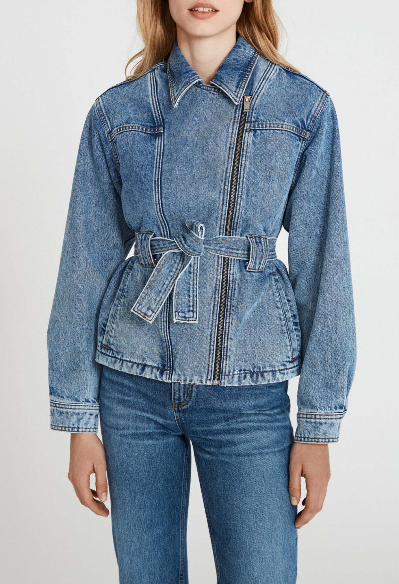Veste denim ceinturee for women Claudie Pierlot