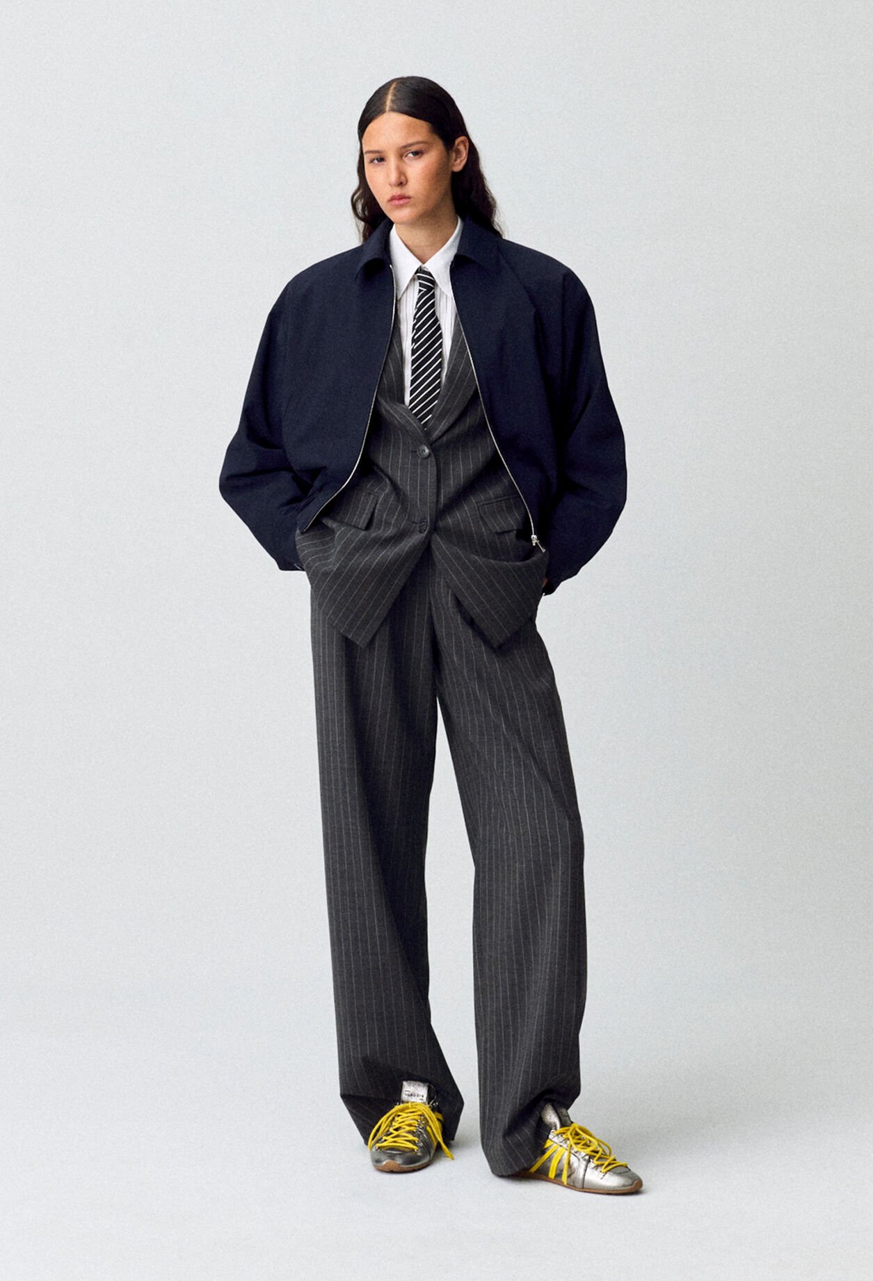 Striped tailored jacket