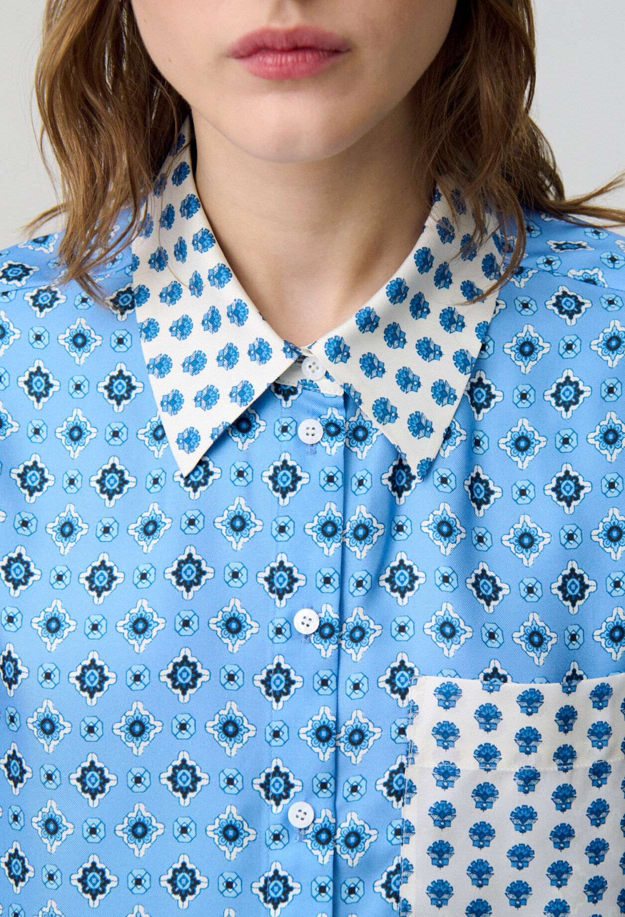 Straight-fit silk shirt