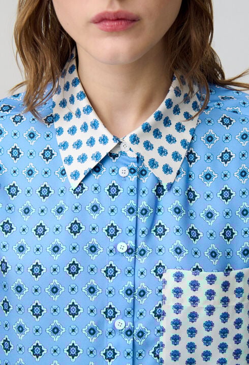 Straight-fit silk shirt
