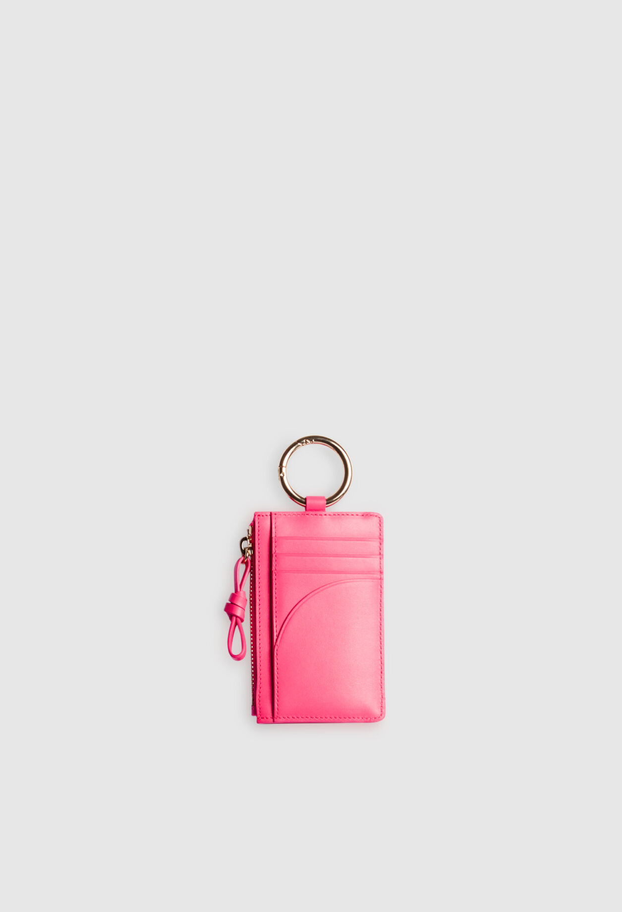 Leather cardholder with shoulder strap