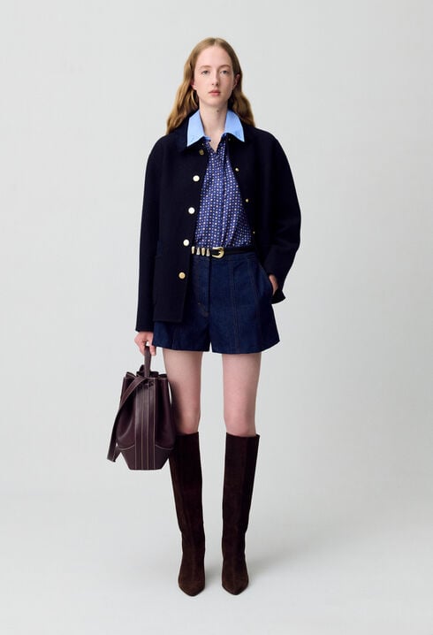 Raw Denim Mini Skirt
