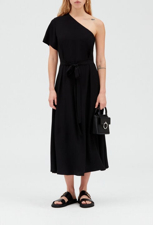 Asymmetric midi dress
