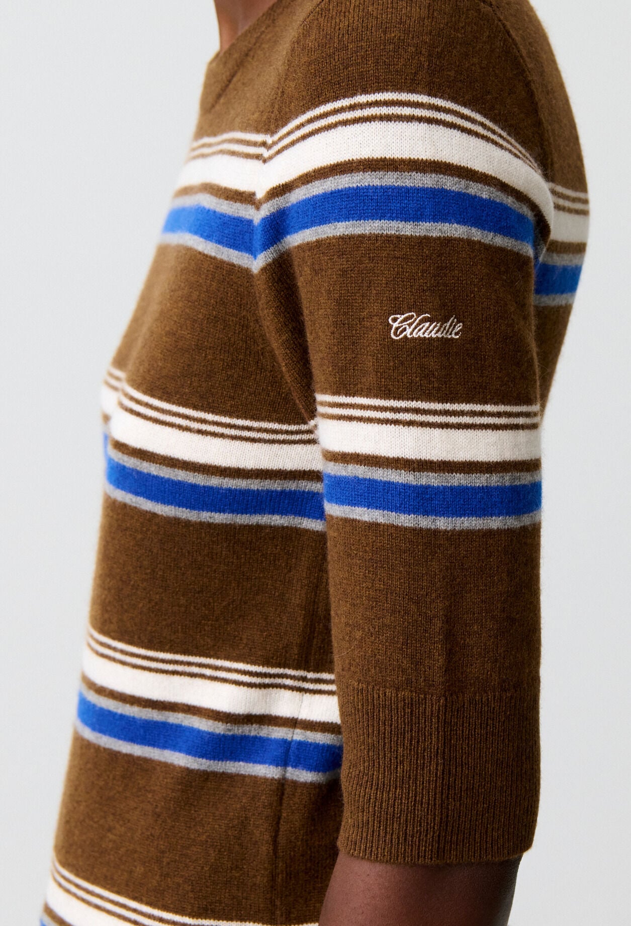 Striped round neck jumper