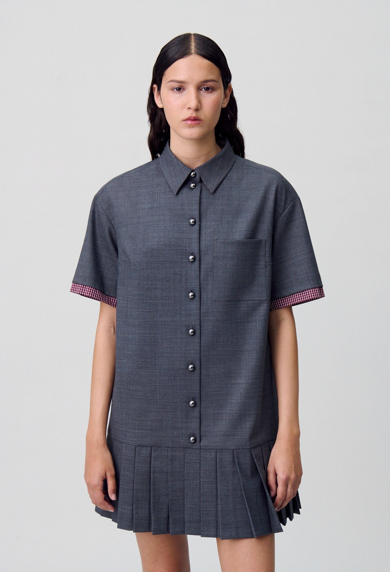 Pleated Mini Dress