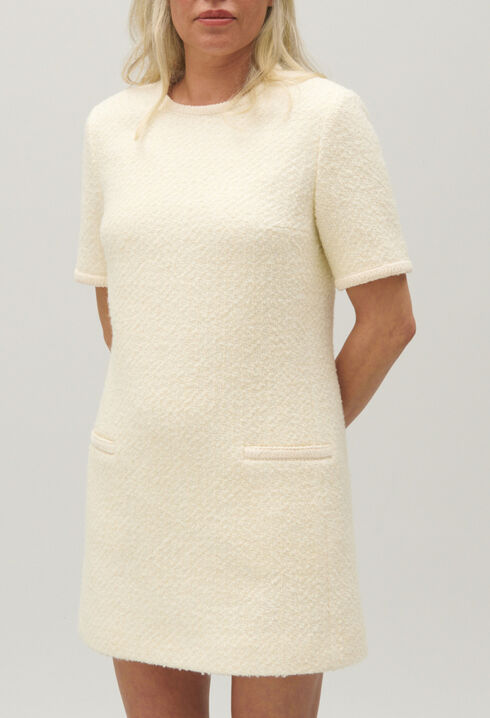 Ivory tweed short dress