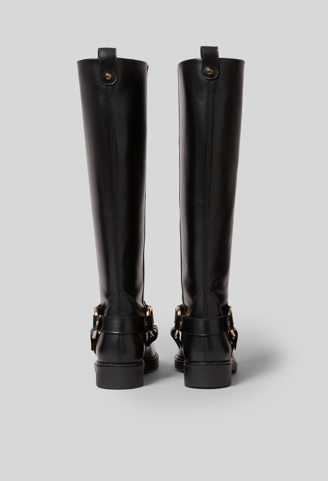 High leather boots