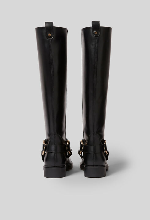 High leather boots