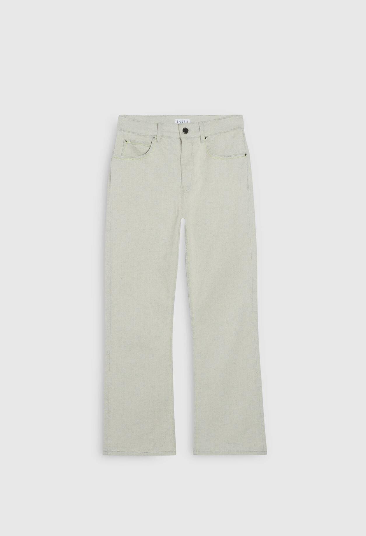 Faded cropped jeans