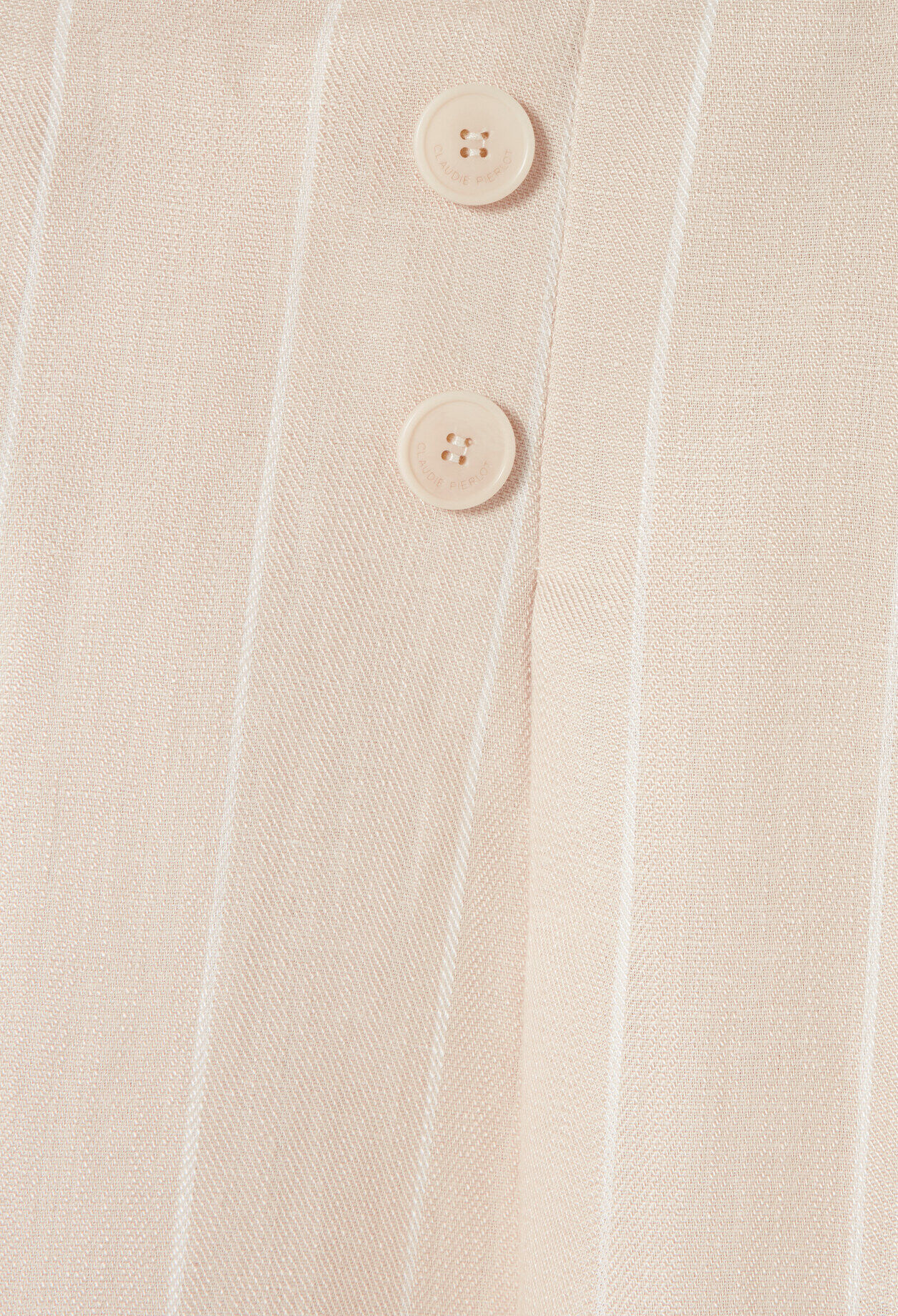 Wide tailored linen-blend trousers