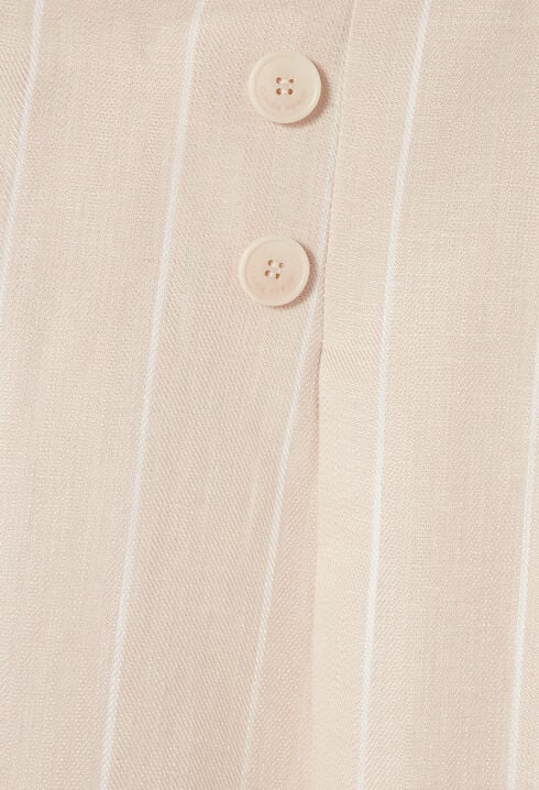 Wide tailored linen-blend trousers